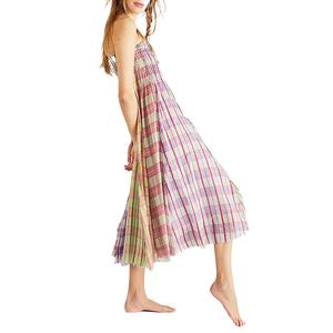 Gonne estive MANNI 2022 vita elastica gonne miste a quadri in cotone dolce coreano, Maxi gonna convertibile - Product Image 3