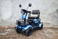 Trottinette Électrique Pliable à Quatre Roues avec Moteur Différentiel, Levier de Commande d'Arrêt d'Urgence, 600W, Acier Carbone, Vitesse 11-20km/h, Charge Maximale 150kg