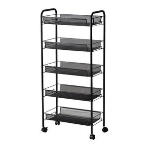 Carrito de Almacenamiento Metálico Blanco de 3 Niveles, Carrito Móvil para Aperitivos y Uso Doméstico, Diseño Moderno, Tipo Vertical - Product Image 4