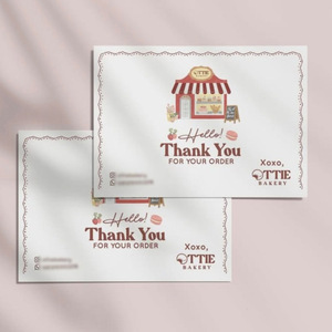 कस्टम धन्यवाद कार्ड व्यक्तिगत लोगो मुद्रण थोक आदेश के लिए व्यक्तिगत लोगो मुद्रण थोक आदेश - Product Image 3