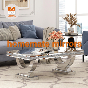 뜨거운 판매 저렴한 작은 사각형 거울 커피 테이블 거실 - Product Image 4