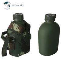 Gourde tactique portable en aluminium étanche avec housse en nylon renforcée, sac de transport pour camping et escalade