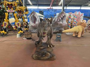 Modelo <span class=keywords><strong>de</strong></span> dinosaurio móvil 3D realista, simulación <span class=keywords><strong>de</strong></span> Metal para interiores, para escuela, guardería, espacio público, aeropuerto, centro comercial - Product Image 4