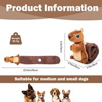 Jouet de puzzle pour chien Squirrel Dog - Jouet interactif en peluche qui couine et à mâcher, avec défis olfactifs et d'intelligence pour la stimulation mentale