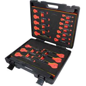 KS TOOLS - 118.1500 Jeu de clés ouvertes avec isolation de protection (18 pcs) - EAN 4042146874752 1000V CLÉS ISOLÉES - Product Image 2