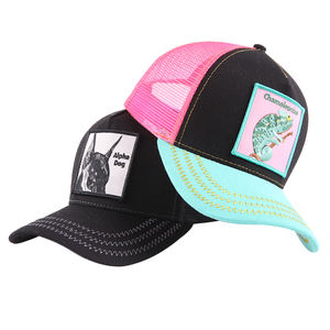 גבוהה באיכות 5 פנל חיה קריקטורה רשת רקום כובע נהג משאית כובע Eatch Gorra ספורט רשת נהג משאית כובעי עבור גברים - Product Image 4