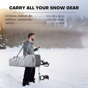 Bolsa de Poliéster para Esquí y Snowboard de Invierno, Ecológica, Completamente Impermeable, de Alta Calidad, con Correa de Hombro Extraíble y Funda Protectora - Product Image 4