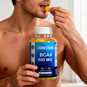 תוסף תזונה טבעוני של חומצות אמינו מסועפות (BCAA) בצורת גומי, מותג פרטי בהתאמה אישית, מבוסס פקטין, תוסף תזונה בריא. - Product Image 3