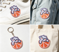 Patch brodé en PVC à appliquer pour vêtements de bébé, motif fille de dessin animé mignon, en tissu toile écologique, idéal pour les chapeaux
