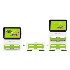 Station de location de batteries externes solaires partagées 8 emplacements empilables 5000 mAh avec écran publicitaire LCD et paiement par carte bancaire - Product Image 3