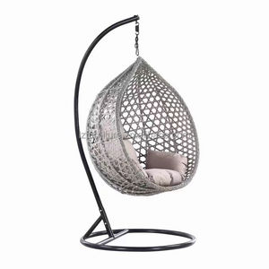 Silla Colgante de Mimbre/Ratán para Patio, Forma de Huevo, Silla Colgante para Jardín - Product Image 3