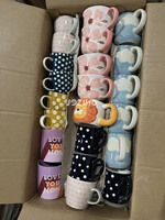Ensemble de tasses en céramique de porcelaine créatives, logo personnalisé, durable, réutilisable, passe au micro-ondes et au lave-vaisselle, design moderne, promotionnel