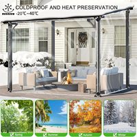 Bâche transparente en PVC enduit 5x7 pieds, imperméable, avec œillets, résistante aux UV, anti-déchirure, en tissu polyester léger pour l'extérieur