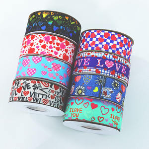 Seri Hari Valentine pita Transfer panas poliester aksesori pakaian dekoratif pita - Product Image 2