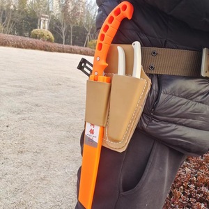 Bolsa de herramientas Mountain Wisteria, soporte para sierra y tijeras, clip para cinturón, bolsa de cintura marrón con parte superior abierta, bolsa de almacenamiento para exteriores - Product Image 5