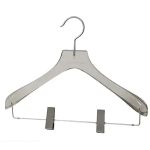 Custom Clear Gray Acrylic Hangers for Clothes Scarf Tower Acrylic Skirt Hanger Acrylic Coat Hanger