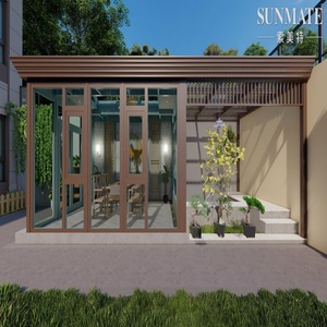Villa moderne personnalisée, jardin d'hiver, <span class=keywords><strong>maison</strong></span>, patio extérieur, toit en aluminium, verre trempé, véranda quatre saisons, accessoires à <span class=keywords><strong>vendre</strong></span> - Product Image 6