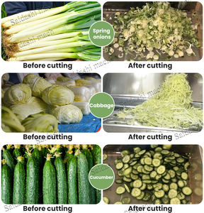 Máquina Industrial Motorizada <span class=keywords><strong>de</strong></span> Acero Inoxidable para Picar y Rebanar Vegetales <span class=keywords><strong>de</strong></span> Hoja como Repollo, Cebolla, Zanahoria, Pepino, Patata y Apio - Product Image 3