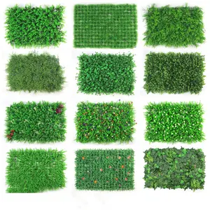 Parede planta musgo de hedge buxo artificial grama plantas de interior vertical sistema de painéis de parede folhas verdes para a decoração