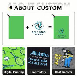 Serviette de golf promotionnelle personnalisée en microfibre gaufrée magnétique avec logo brodé - Product Image 3