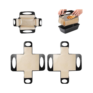 Moule à pain réutilisable en silicone, support de levage pour pain en silicone de qualité alimentaire, outil de transfert de pâte antiadhésif avec 4 poignées - Product Image 1