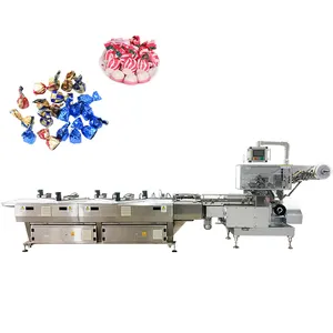 Fully automatic top single twist bottom fold brownies chocolate paper packing machine