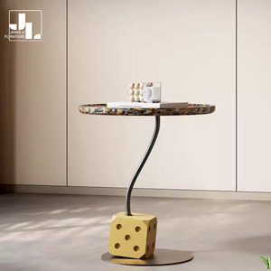 Thiết Kế Phong Cách Biệt Thự Phòng Khách Khảm Bàn Cà Phê Đặt Khách Sạn Sang Trọng Vòng Bàn Cà Phê Đồ Nội Thất - Product Image 4