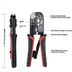 Cat5e Cat6 CAT7 crimper RJ11 RJ12 <span class=keywords><strong>RJ45</strong></span> dây tước Uốn Tóc bồng công cụ Mạng Cáp dụng cụ cầm tay kìm cho 4P 6P 8p - Product Image 2