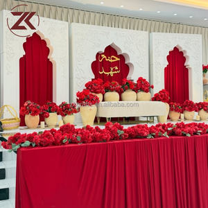Décor de <span class=keywords><strong>mariage</strong></span> blanc en PVC de style Mandap arabe ZKAI, décoration de <span class=keywords><strong>mariage</strong></span> islamique indienne avec design d'arche - Product Image 4
