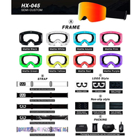 Lunettes de ski magnétiques, protection UV400, lunettes de sport pour la neige, verres polarisés, snowboard, lunettes confortables, personnalisables