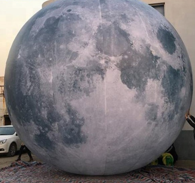 Gigante inflable iluminación led planetas Luna Festival Show Decoración