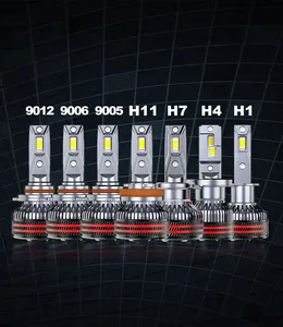 Yüksek güç D19 LED araba far ucuz 3-bakır-boru 12V Canbus uyumlu H1 H4 H7 H11 ampul lamba Toyota & BMW için yeni durum