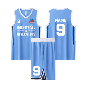 定制男女通用儿童和成人篮球运动套装抗菌尼龙/羊绒专业训练衬衫 - Product Image 1