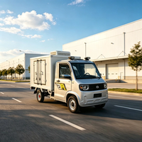 Mini camionnette électrique à quatre roues avec 2 sièges, camion frigorifique à basse vitesse pour le transport en chaîne du froid