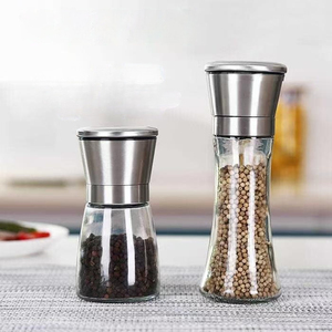 Thép không gỉ muối và hạt tiêu nhà máy hướng dẫn sử dụng thực phẩm Thảo Mộc Mài gia vị <span class=keywords><strong>Jar</strong></span> container tiện ích nhà bếp gia vị chai Máy xay - Product Image 6