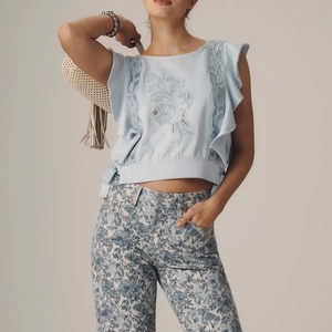 Nuevas Blusas sin Mangas con Bordado Paisley Vintage, Elegantes y Casuales para Mujer - Product Image 1