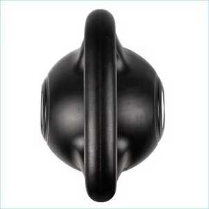 أوزان كيتل بيل أسمنتية سوداء عالية الجودة بشعار مخصص للتدريب على القوة في صالات الألعاب الرياضية والمنافسات - Product Image 4