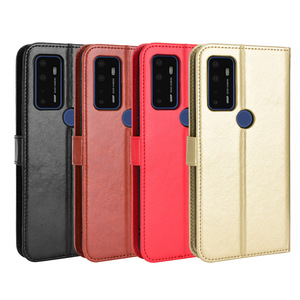 Crazy Horse Pattern PU Funda de cuero con correa de mano para Cricket Dream 5G/AT&T Radiant Max 5G Carcasa protectora para teléfono celular - Product Image 1
