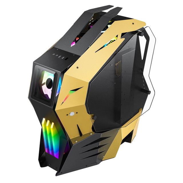 High-performance Gaming Computer Cases ATX Water-cooled Special-shaped Side Tempered Computer Cases