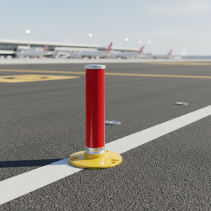 HBL-H21A, poteau de signalisation en alliage d'aluminium réfléchissant à 360 degrés, certifié ICAO/ISO/FAA, lumière d'obstruction aérienne inversée pour piste de taxiage, IP54 - Product Image 1