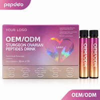 Boisson de peptides ovariens d'esturgeon à marque privée pour femmes, liquide oral nutritionnel personnalisé, supplément de bien-être féminin OEM ODM