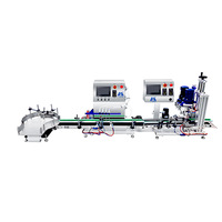 Machine automatique de remplissage de liquide de jus cosmétique de bouteille de petit volume de bureau 4 têtes et étiqueteuse de cachetage de capsulage