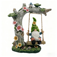 Sculpture de gnome en résine personnalisée faite à la main, 10 cm, thème forêt antique, pour intérieur/extérieur, décoration de jardin féerique, souvenir pour la maison