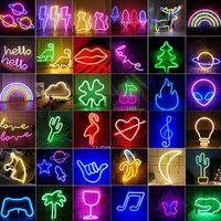 Kanlong néon LED nuage étoile lune forme de foudre bande lumineuse décorative petite veilleuse décoration