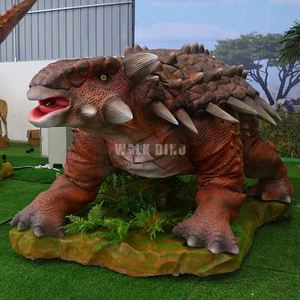 Modèle de dinosaure Ankylosaurus animatronique imprimé en 3D grandeur nature personnalisé pour les parcs à thème intérieurs/extérieurs et les musées |   Peau imperméable - Product Image 4