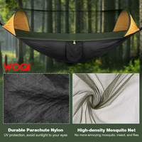 Hamac de camping WQ avec moustiquaire hamac compressible avec sangles d'arbre et mousquetons
