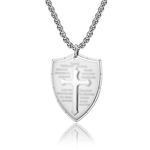 สร้อยคอไม้กางเขนสแตนเลสจี้ unisex ของขวัญเครื่องประดับ - Product Image 1