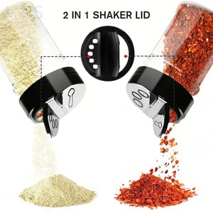 Botellas de plástico SN con doble tapa abatible para condimentos de 100ml, 150ml y 250ml para almacenamiento de condimentos en exteriores y barbacoas. - Product Image 2