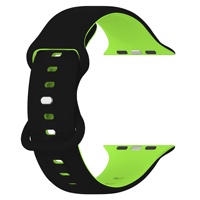 Bracelet de montre en silicone bicolore Upro Wholesale pour Apple Watch, impression personnalisée, étanche, durable, pour une utilisation sportive quotidienne