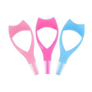 글로웨이 3 In 1 휴대용 플라스틱 래쉬 어플리케이터 도구 속눈썹 마스카라 가드 어플리케이터 가이드 템플릿 속눈썹 빗 - Product Image 1